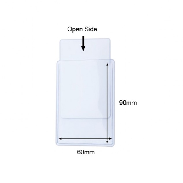 IDM Clear Portrait ID Card Holder - 60mm x 90mm, Pack of 100