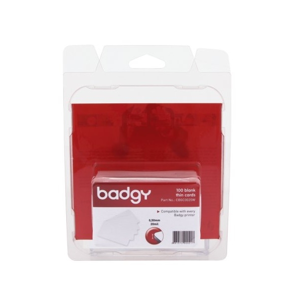Evolis Badgy 500 Micron PVC Cards - Pack of 100