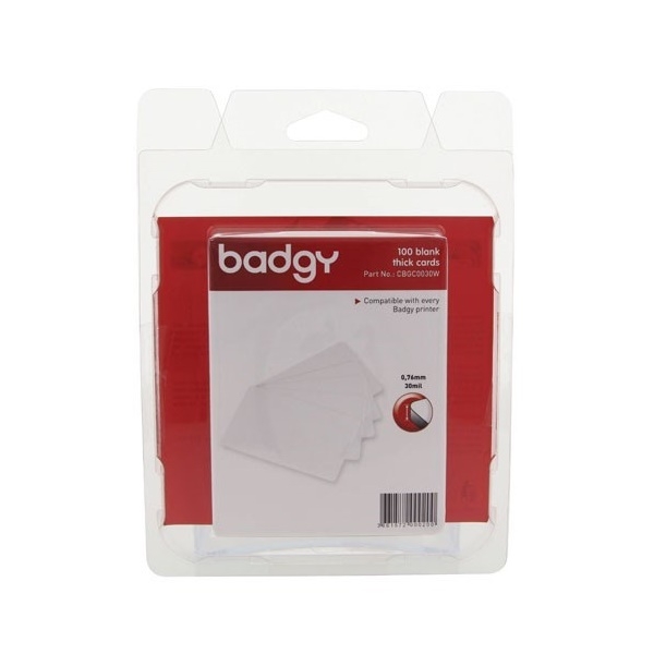 Evolis Badgy 760 Micron PVC Cards - Pack of 100