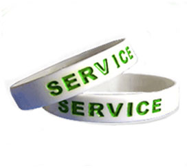 Colour Filled Silicone Wristbands (In any colour)