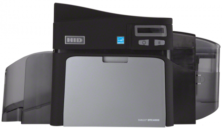 Fargo DTC4000 Dual sided Card Printer - Same side Input/Output Hopper with Magstripe Encoding