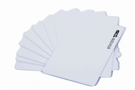 TDSi Plain PVC White Gloss Proximity Cards - Pack of 100 