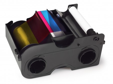 Fargo 45110 YMCKOK Full Colour/Black Reverse Ribbon - 200 Prints