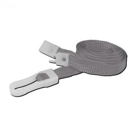 IDM Breakaway 80 cm long, 10mm wide - Plain Grey (100s) Lanyards - Plastic clip