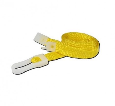 IDM Breakaway 80 cm long, 10mm wide - Plain Yellow (100s) Lanyards - Plastic clip