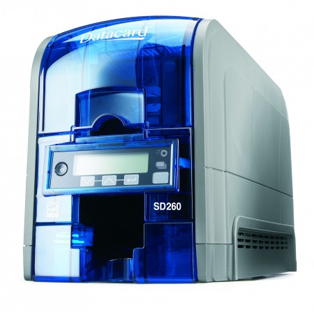 Datacard 535500-003 SD260 Single Sided ID Card Printer with Magnetic Strip Encoder & Manual Feed Input Hopper