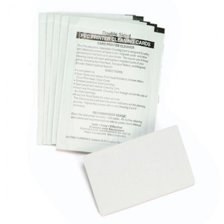 Zebra 104531-001 Short General Cleaning Card Kit - Pack of 100