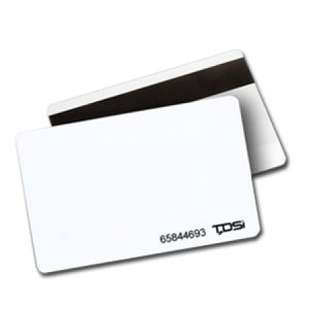 TDSi Plain PVC White Proximity Cards with Hi-Co Magstripe - Pack of 100 