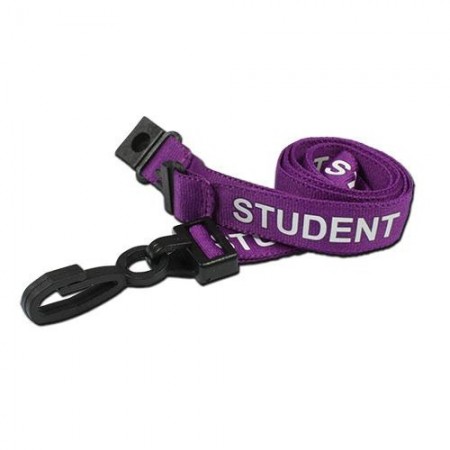 IDM AC222-ST-LC Student Printed Breakaway Lanyards - Purple (Pack of 100)