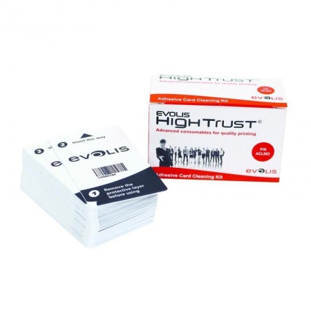 Evolis ACL003 Adhesive Cleaning Card Kit - Pack of 50