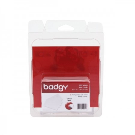 Evolis Badgy 500 Micron PVC Cards - Pack of 100