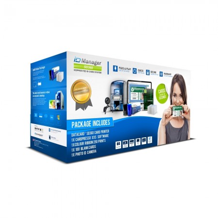 Datacard SD360 Dual Sided ID Card Printer with Magstripe Encoding & 100 Card Input Hopper - D3 Board - 506339-002 