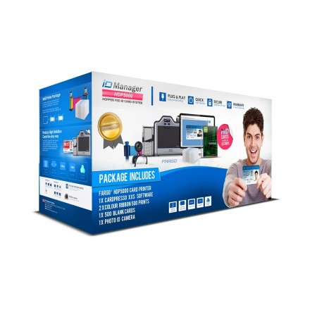 Fargo HDP5000 Single Sided Card Printer - Magstripe, HID Prox & Contact Smart Card Encoding