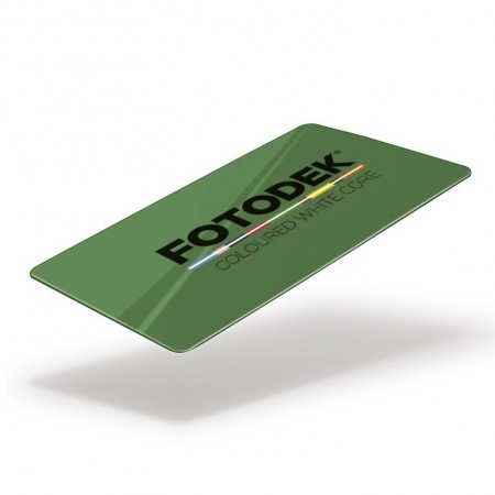 FOTODEKⓇ FG76-A Gloss Coloured White Core Cards (100s) - Forest Green