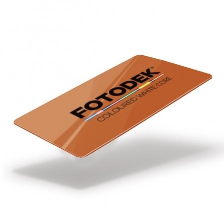 FOTODEKⓇ OR76-A Gloss Coloured White Core Cards (100s) - Burnt Orange