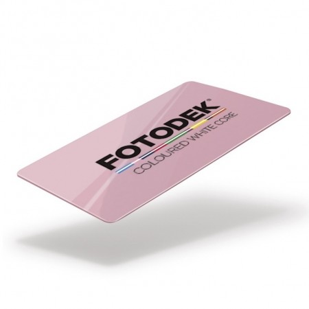 FOTODEKⓇ PK76-A Gloss Coloured White Core Cards (100s) - Dusky Pink