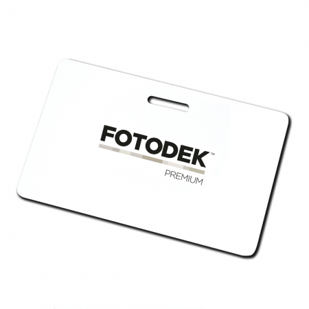 Fotodek WF76-AI-LH PVC Premium White 760 Micron Cards - Hole Punched Landscape - Pack of 100