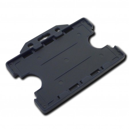 Double Sided ID Plastic Card Holders (Pack of 100) - Navy Blue - Landscape