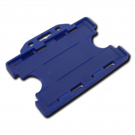 IDM IDM-OBH-L-MB Economy Open-Faced Badge Holder in Landscape (Packs of 100) - Medium Blue