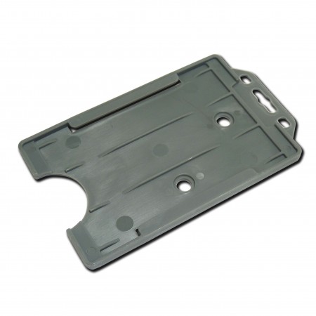 IDM IDM-OBH-P-GREY Economy Open-Faced Badge Holder in Portrait (Packs of 100) - Grey