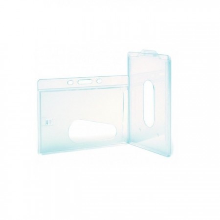IDM Clear Badge Holder with Thumb Ejection Slot - 86mm x 54mm, Pack of 100
