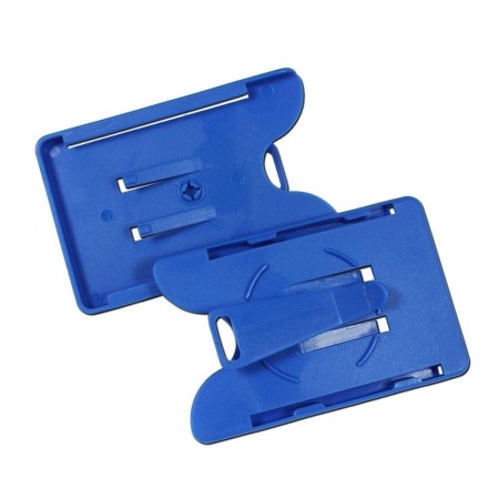 IDM YA314-RB Swivel Clip Badge Holders - Blue (Pack of 100)