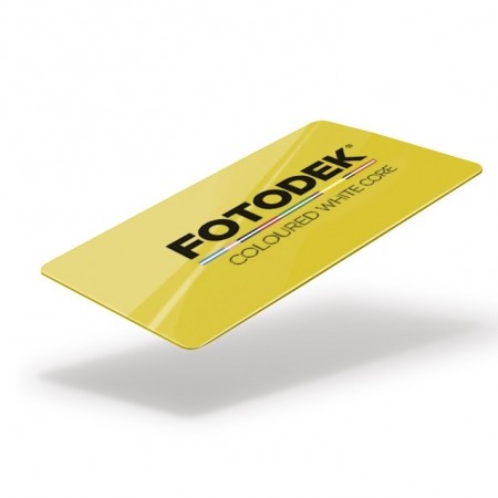 FOTODEKⓇ YL76-A Gloss Coloured White Core Cards (100s) - Sunflower 