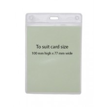 IDM Flexible Portrait ID Badge Holder - 77mm x 100mm, Pack of 100