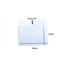 IDM Clear Landscape ID Card Holder - 90mm x 60mm, Pack of 100