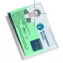 IDM Flexible Landscape ID Card Protector - 86mm x 54mm, Pack of 100