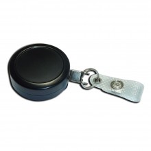 IDM Black metal, strap fitting, retractable 70cm cord (100s) Badge reels