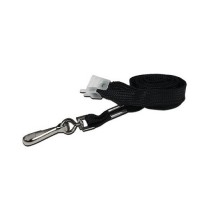 IDM Breakaway 80 cm long,10mm wide - Plain Black (100s) Lanyards - Metal clip