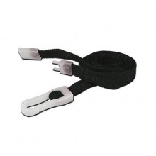 IDM Breakaway 80 cm long, 10mm wide - Plain Black (100s) Lanyards - Plastic clip