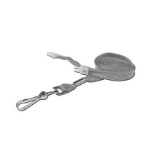 IDM Breakaway 80 cm long,10mm wide - Plain Grey (100s) Lanyards - Metal clip
