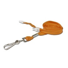 IDM Plain Orange Breakaway Lanyards with metal Clip - Pack of 100