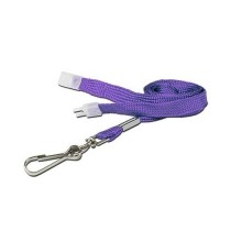 IDM Purple Breakaway Lanyard with Metal Clip - Pack of 100