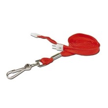 IDM Breakaway 80 cm long,10mm wide - Plain Red (100s) Lanyards - Metal clip