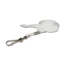 IDM Breakaway 80 cm long,10mm wide - Plain White (100s) Lanyards - Metal clip
