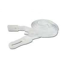 IDM Breakaway 80 cm long, 10mm wide - Plain White (100s) Lanyards - Plastic clip