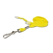 IDM Breakaway 80 cm long,10mm wide - Plain Yellow (100s) Lanyards - Metal clip