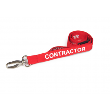 Contractor Printed Breakaway Metal Clip Lanyards (Pack of 100)