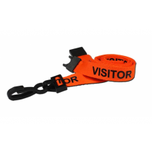 Visitor Printed Breakaway Lanyards - Orange (Pack of 100)