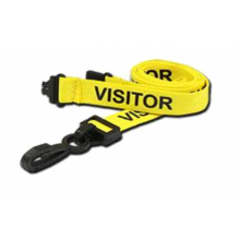 Visitor Printed Breakaway Lanyards - Yellow (Pack of 100)