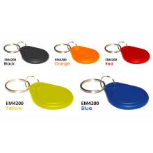 EM4200 125Khz PVC Read-Only Blue Proximity Keyfob – Pack of 100 - Blue