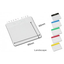 Vision Coloured Flexible Landscape ID Badge Holder - 95mm x 65mm, Pack of 100