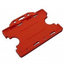 Double Sided ID Plastic Card Holders (Pack of 100) - Red 