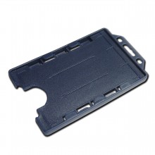 Double Sided ID Plastic Card Holders (Pack of 100) - Navy Blue - Portrait