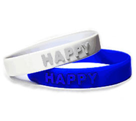 Embossed Silicone Wristbands (In any colour)