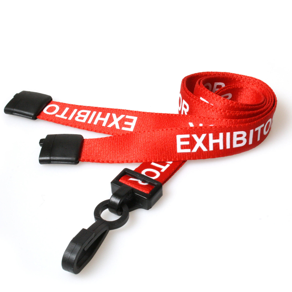 90cm Exhibitor Breakaway Lanyards with Plastic Clip - Pack of 100
