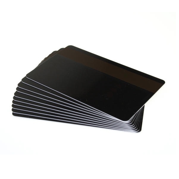 Fotodek® Black Rewrite Cards with 300oe Lo-Co Magstripe - Pack of 100
